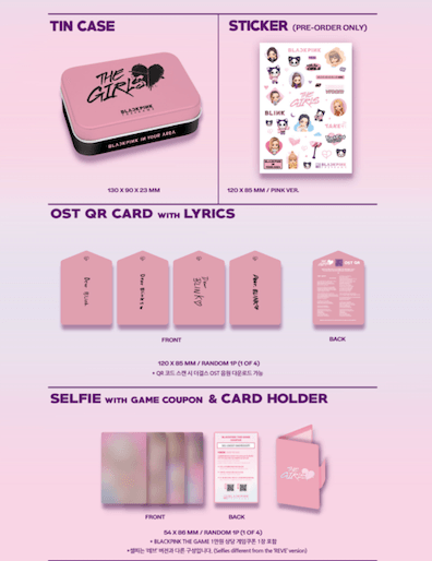 BLACKPINK - THE GAME O.S.T - THE GIRLS LIMITED EDITION (DIGITAL VER.) SET - J-Store Online