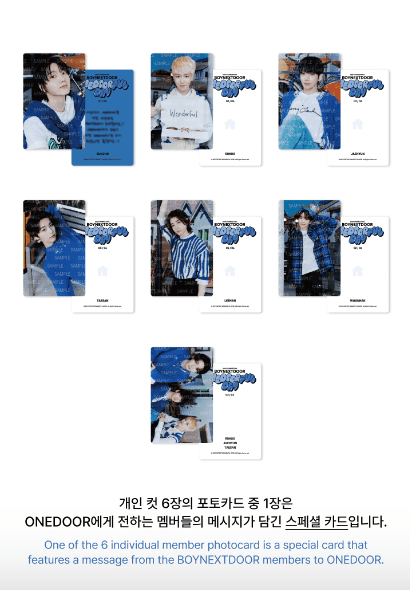 BOYNEXTDOOR - ONEDOORFUL DAY - PHOTOCARD SET - J-Store Online