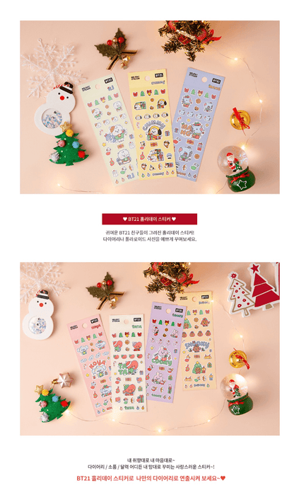 BT21 - HOLIDAY STICKER - J-Store Online