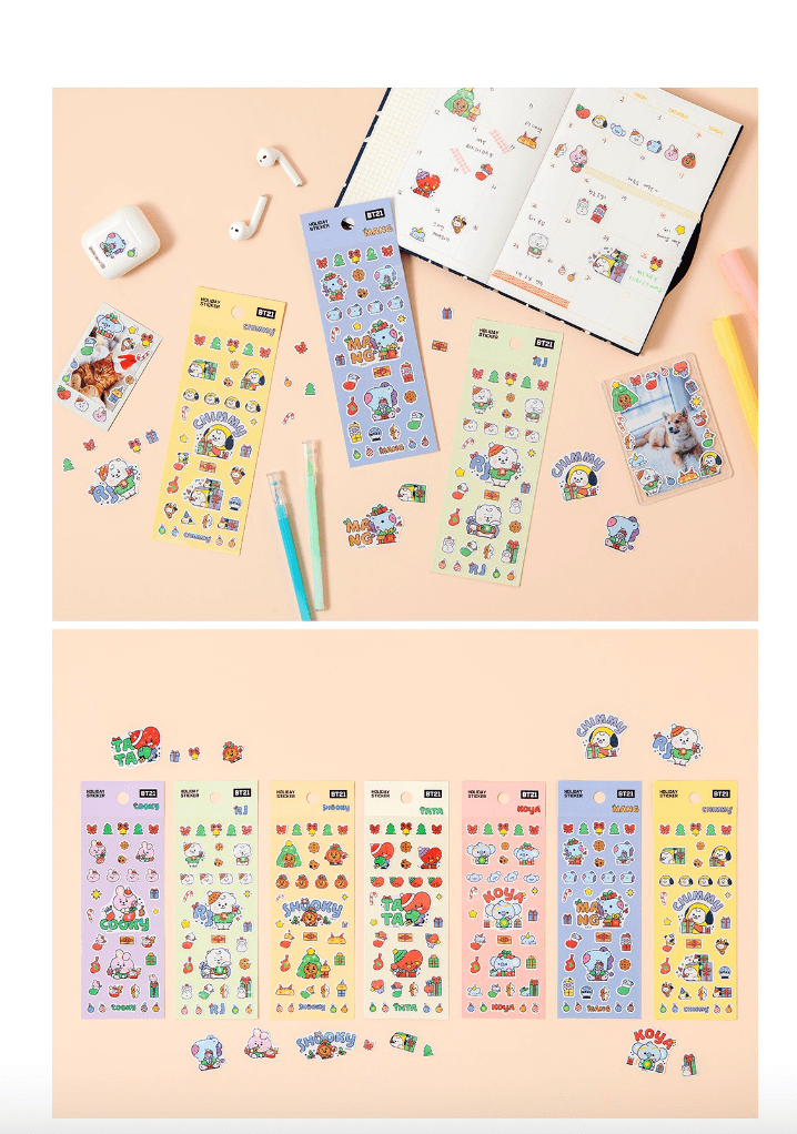 BT21 - HOLIDAY STICKER - J-Store Online