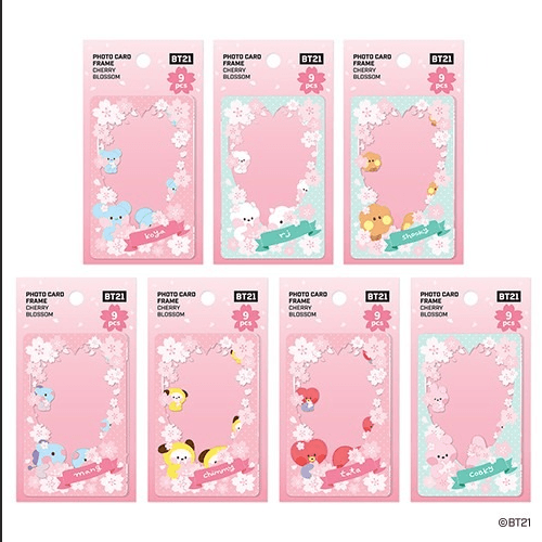 BT21 - PHOTO CARD FRAME CHERRY BLOSSOM - J-Store Online