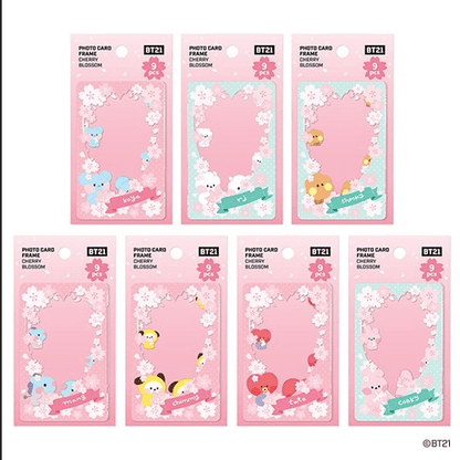 BT21 - PHOTO CARD FRAME CHERRY BLOSSOM - J-Store Online