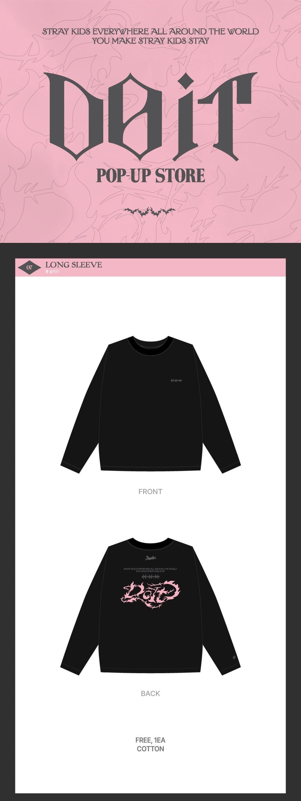 J-Store.Online STRAY KIDS - &nbsp;DO IT" POP-UP STORE OFFICIAL MERCH - LONG SLEEVE