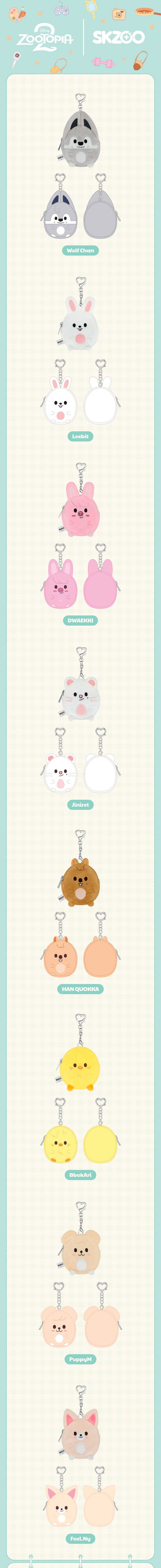 STRAY KIDS - SKZOO x ZOOTOPIA2 - POP-UP STORE OFFICAL MERCH - PLUSH COIN POUCH J-Store.online