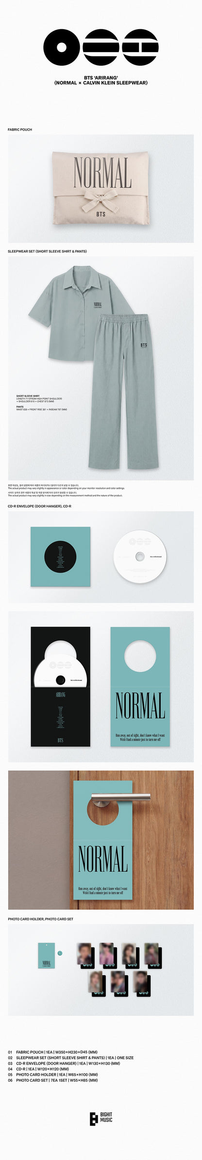 (Pre-Order) BTS - ARIRANG (NORMAL x CALVIN KLEIN SLEEPWEAR)