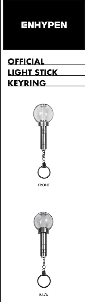 ENHYPEN - OFFICIAL LIGHTSTICK - KEYRING - J-Store Online