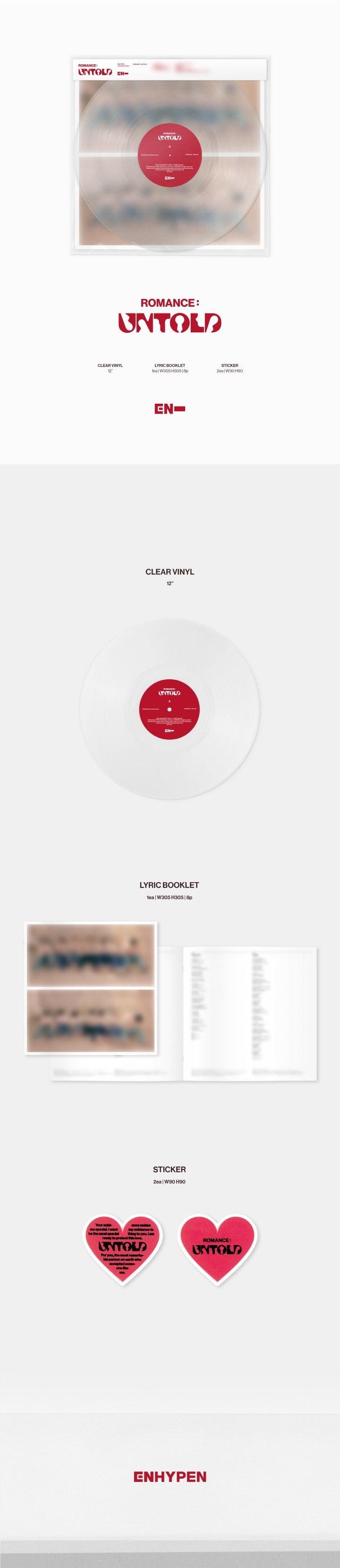 ENHYPEN - ROMANCE : UNTOLD - VINYL - Pre-Order - J-Store Online