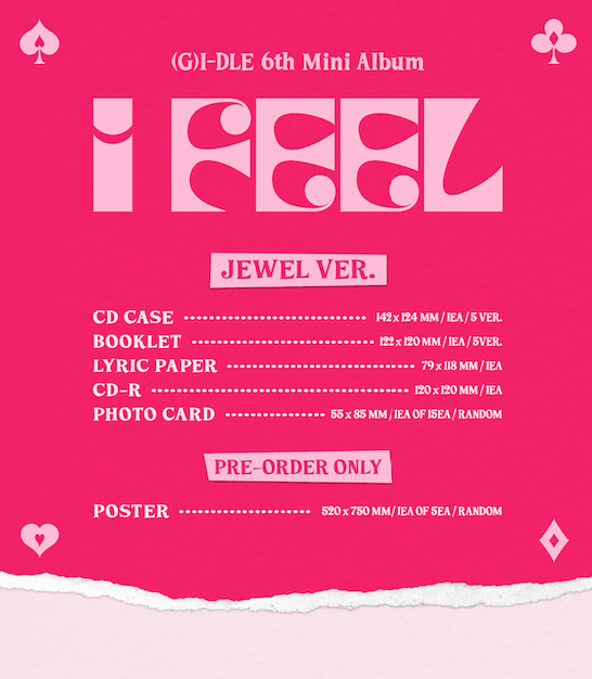 (G)I-DLE - I FEEL (6TH MINI ALBUM) JEWEL VER. - SET - J-Store Online