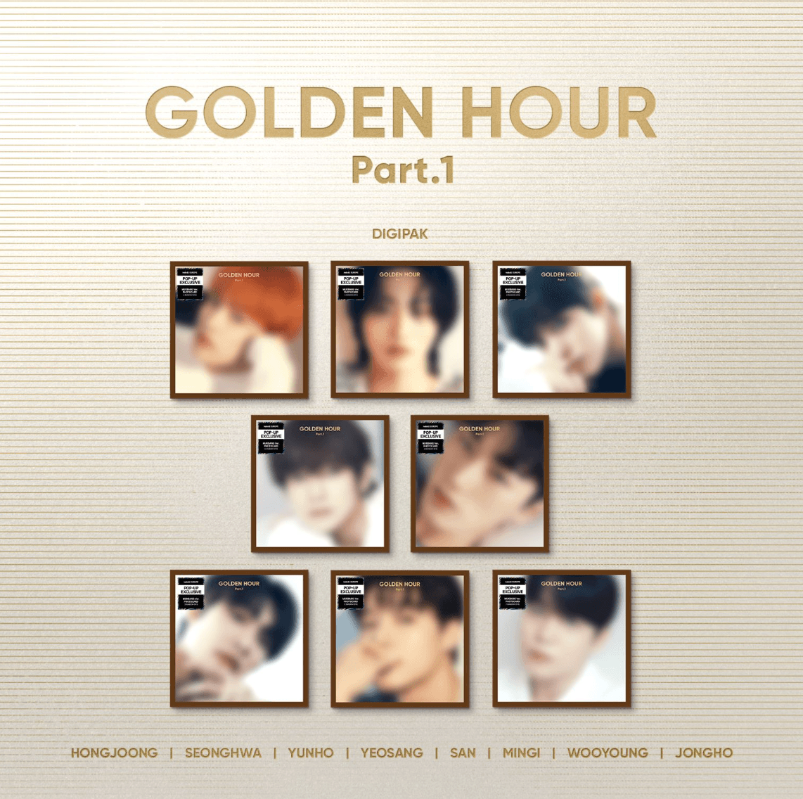 (hello82 EU Pop-up exclusive) ATEEZ - GOLDEN HOUR: PART.1 (10TH MINI ALBUM) - DIGIPACK VER. - J-Store Online