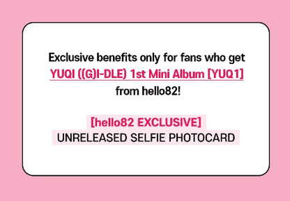 (hello82 EXCLUSIVE) YUQI ((G)I-DLE) - YUQ1 (1ST MINI ALBUM) + SELFIE PHOTOCARD - J-Store Online