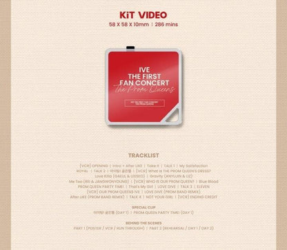 IVE - THE FIRST FAN CONCERT [THE PROM QUEENS] - KIT VIDEO - J-Store Online