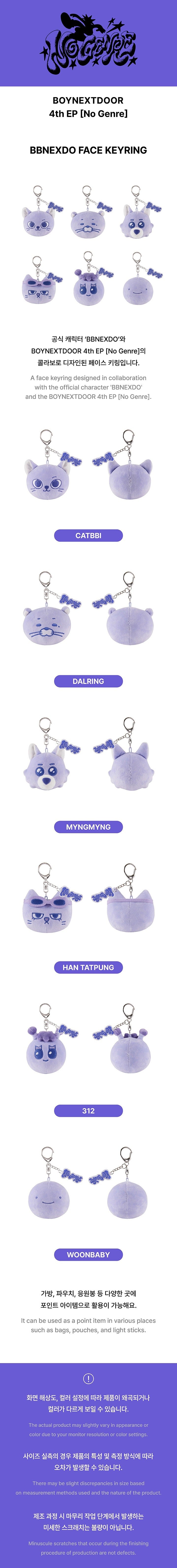 BOYNEXTDOOR (NO GENRE) - BBNEXDO FACE KEYRING – J-Store Online
