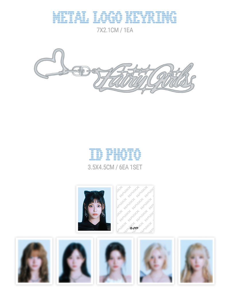 j-store-online-nmixx-seasons-greetings-2025-fairy-girls-diary-metal-logo-keyring-id-photo