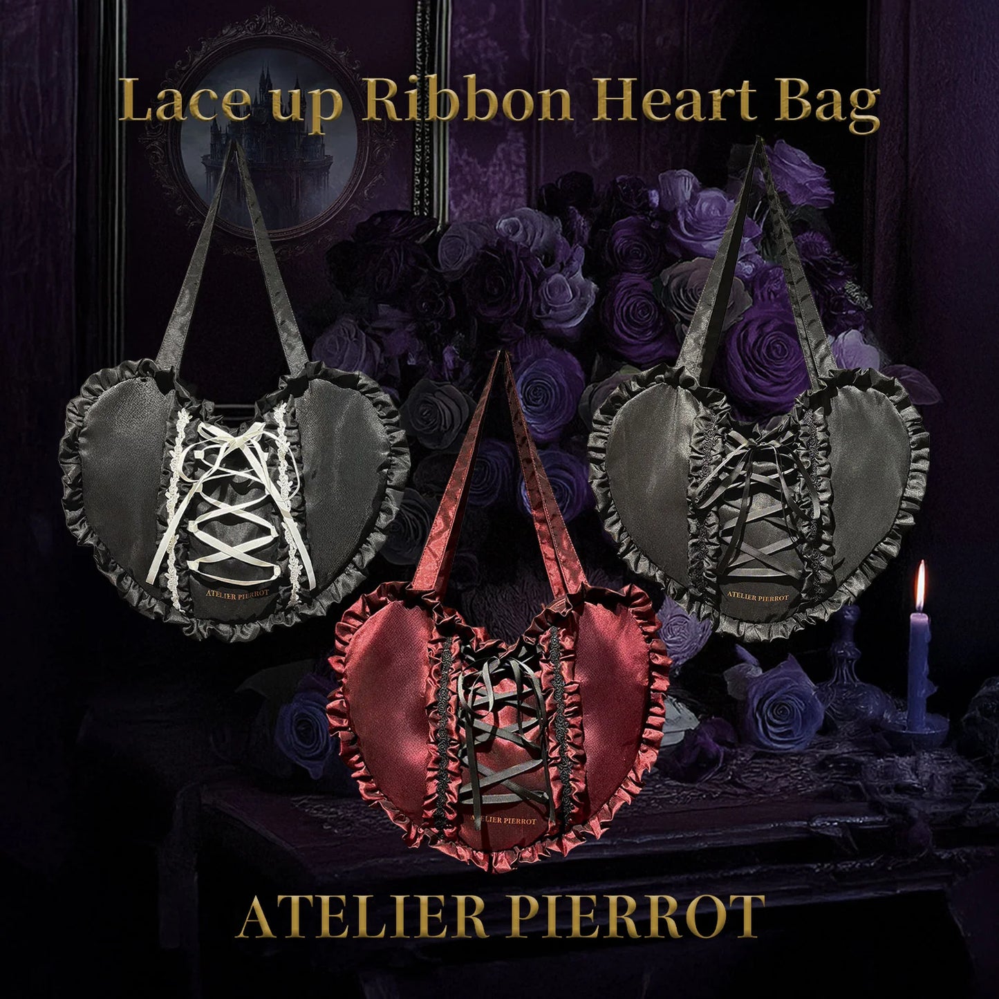 j-store-online_AtePie_Lace-up_ribbon_heart_bag