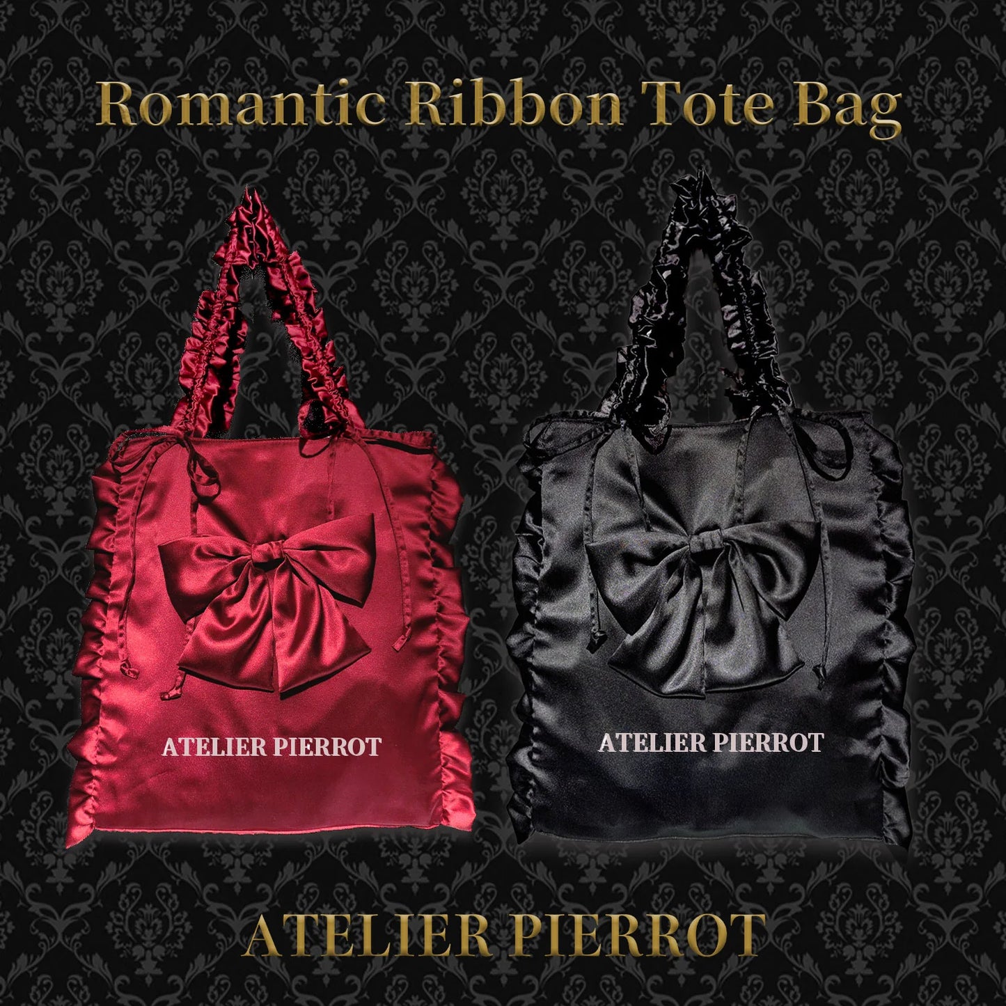 j-store-online_AtePie_Romantic_ribbon_tote_bag