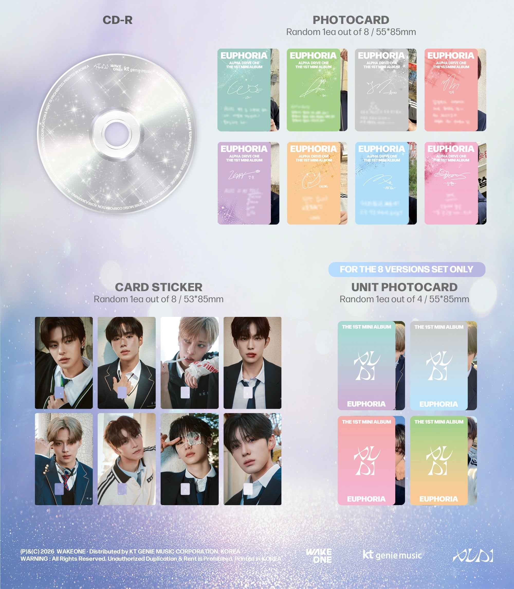 ALPHA DRIVE ONE - EUPHORIA (THE 1ST MINI ALBUM) - JEWEL CASE VER