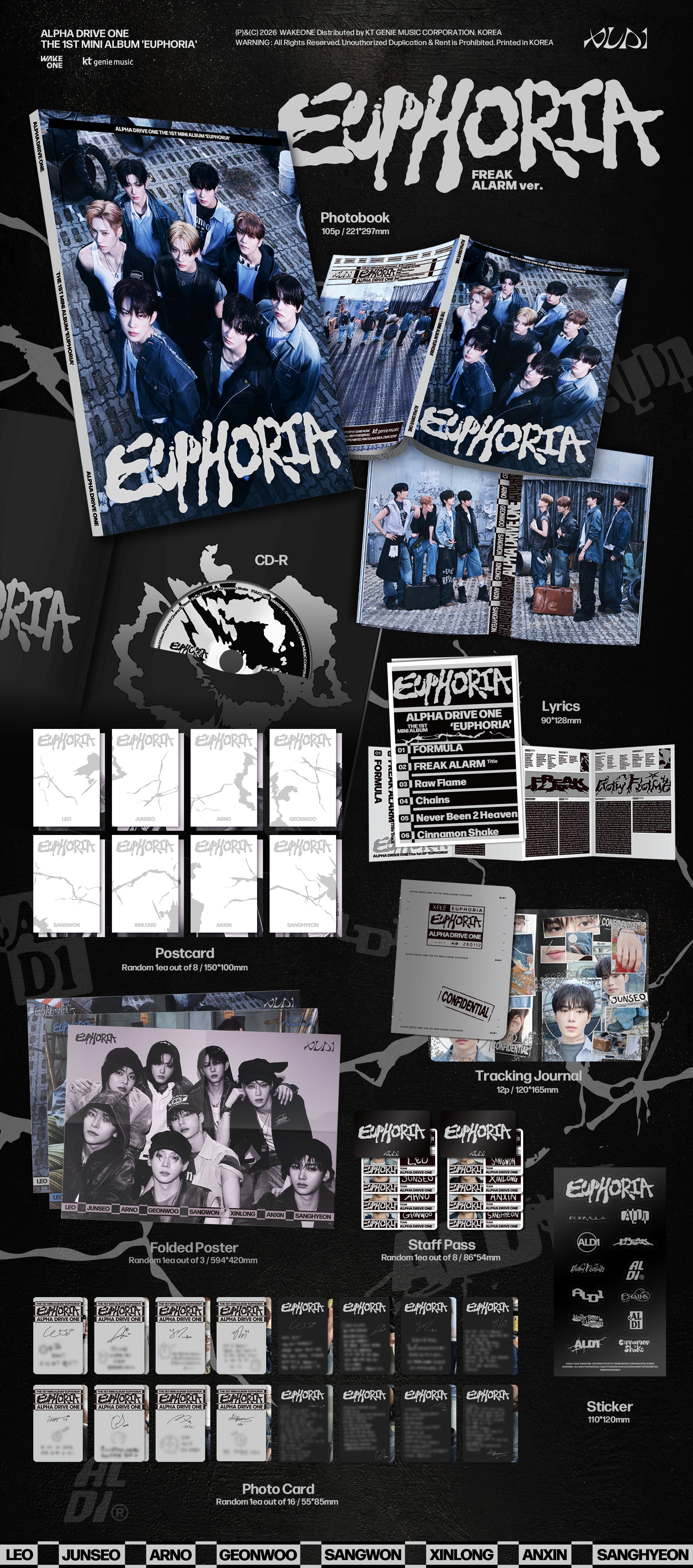 ALPHA DRIVE ONE - EUPHORIA (THE 1ST MINI ALBUM) - FREAK ALARM VER