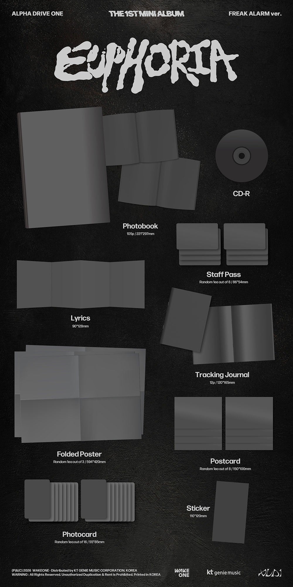 jstore_online_ALPHA_DRIVE_ONE_THE_1ST_MINI_ALBUM_EUPHORIA_FREAK_ALARM_VER_content