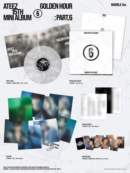 (Pre-Order) ATEEZ - GOLDEN HOUR : Part.6 (MARBLE VINYL VER.)