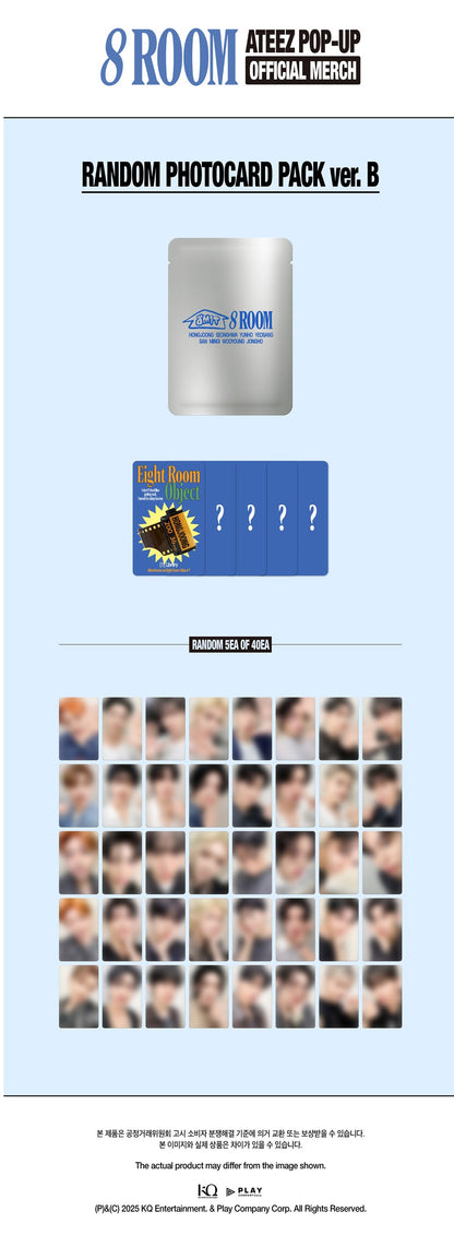 (Pre-Order) ATEEZ - POP-UP '8ROOM' OFFICIAL MERCH - RANDOM PHOTOCARD PACK VER