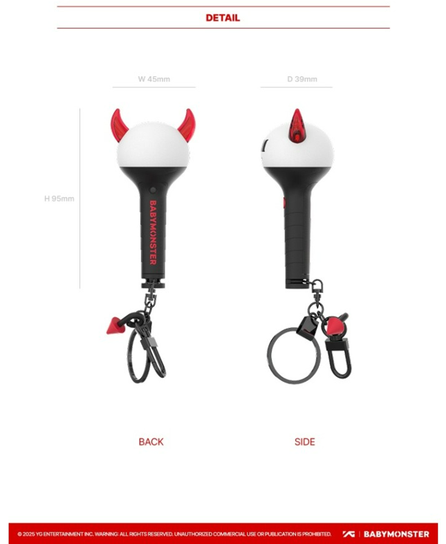 BABYMONSTER OFFICIAL LIGHT STICK KEYRING