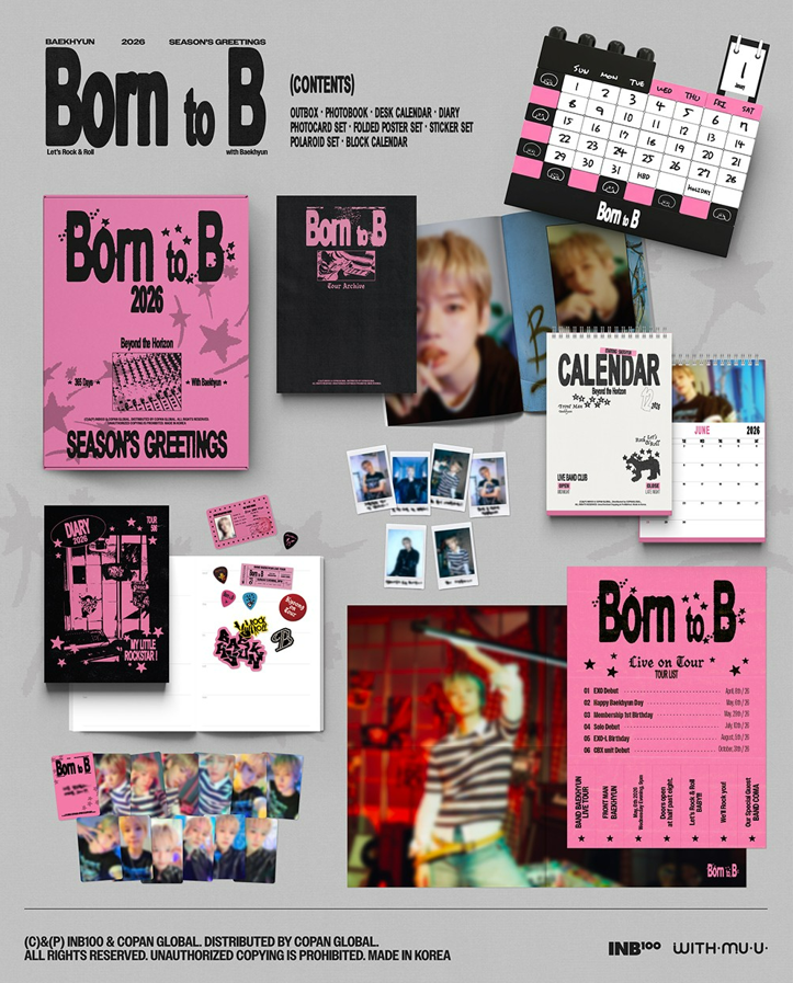 (Pre-Order) BAEKHYUN - BORN TO B (SEASON'S GREETINGS 2026)