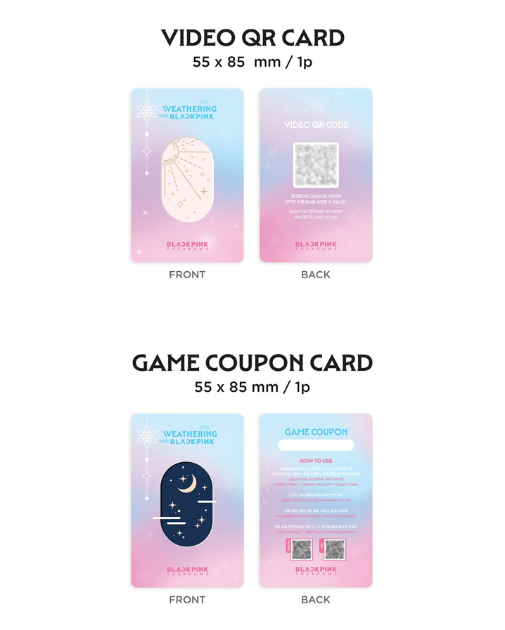 (Pre-Order) BLACKPINK - THE GAME PHOTOCARD COLLECTION - WEATHERING WITH BLACKPINK