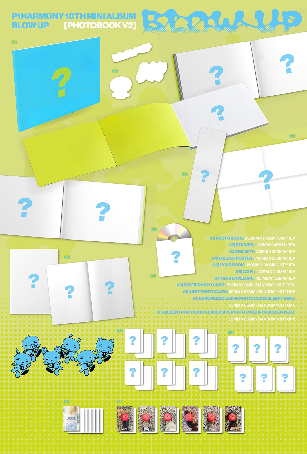 (Pre-Order) P1Harmony - BLOW UP - Europe 82EVENT Exclusive (Photobook V1/V2/V3)
