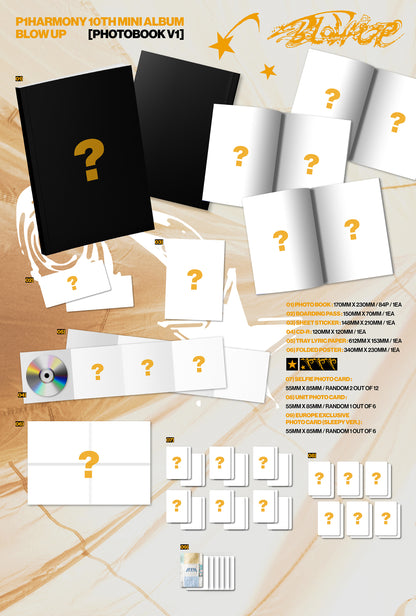 (Pre-Order) [Signed] P1Harmony - BLOW UP - Europe Exclusive (Photobook V1/V2/V3)
