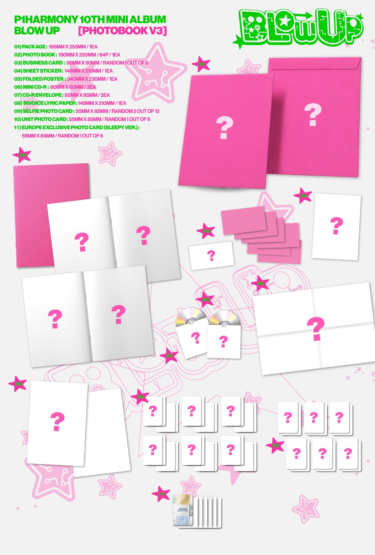 (Pre-Order) [Signed] P1Harmony - BLOW UP - Europe Exclusive (Photobook V1/V2/V3)
