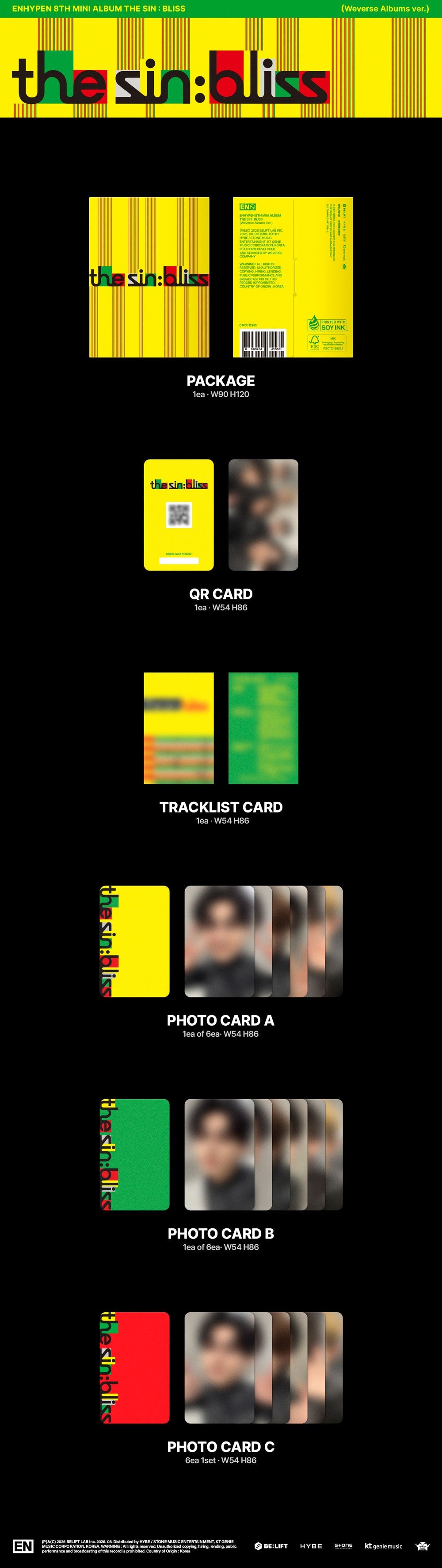 Pre-Order) ENHYPEN - THE SIN : BLISS - WEVERSE ALBUMS VER