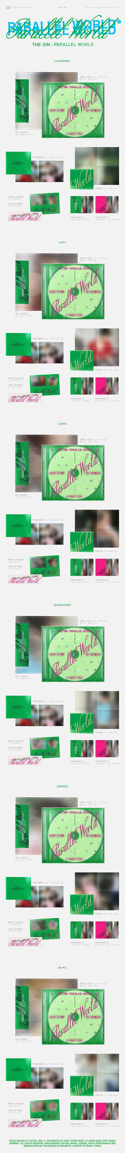 (Pre-Order) ENHYPEN - THE SIN : PARALLEL WORLD - ENGENE SET - DAY VER. + WEVERSE GIFT