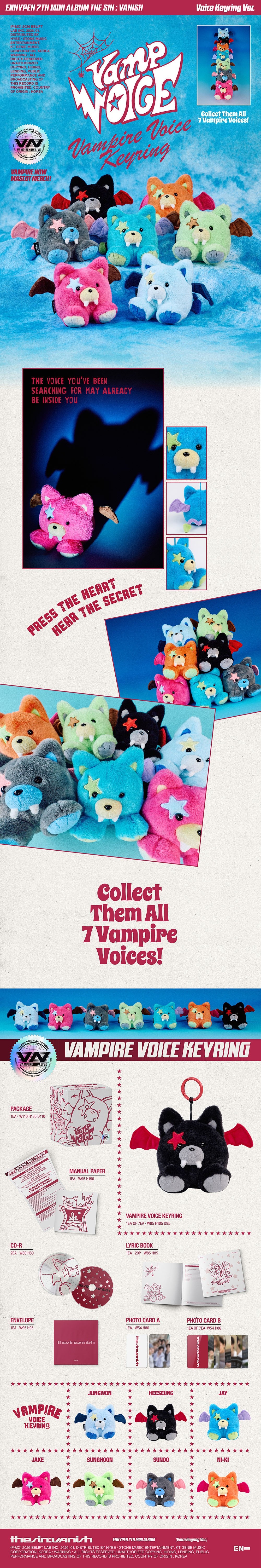 Pre-Order) ENHYPEN THE SIN : VANISH - VOICE KEYRING VER. – J-Store