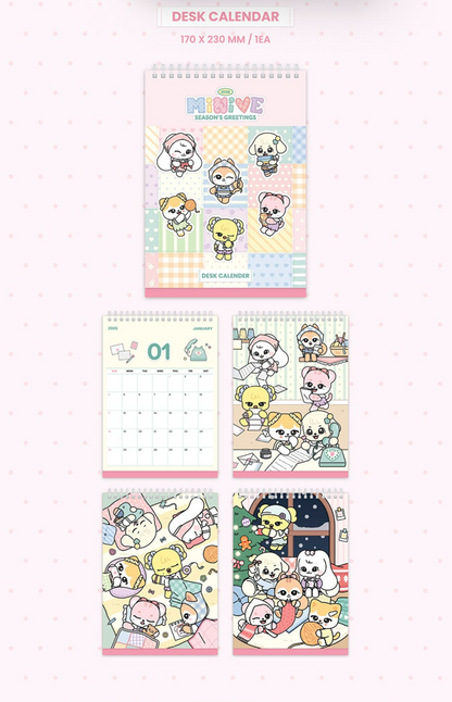 jstore_online_IVE_MINIVE_2026_SEASONS_GREETINGS_desk_calendar