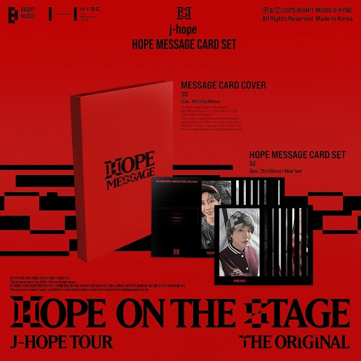 J-HOPE - TOUR 'HOPE ON THE STAGE' - MESSAGE CARD SET – J-Store Online