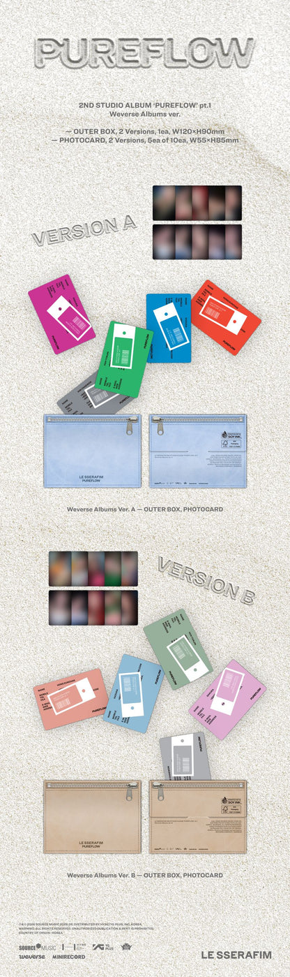 jstore_online_LE_SSERAFIM_2nd_Studio_Album_PUREFLOW_pt1_Weverse_Albums_ver_content