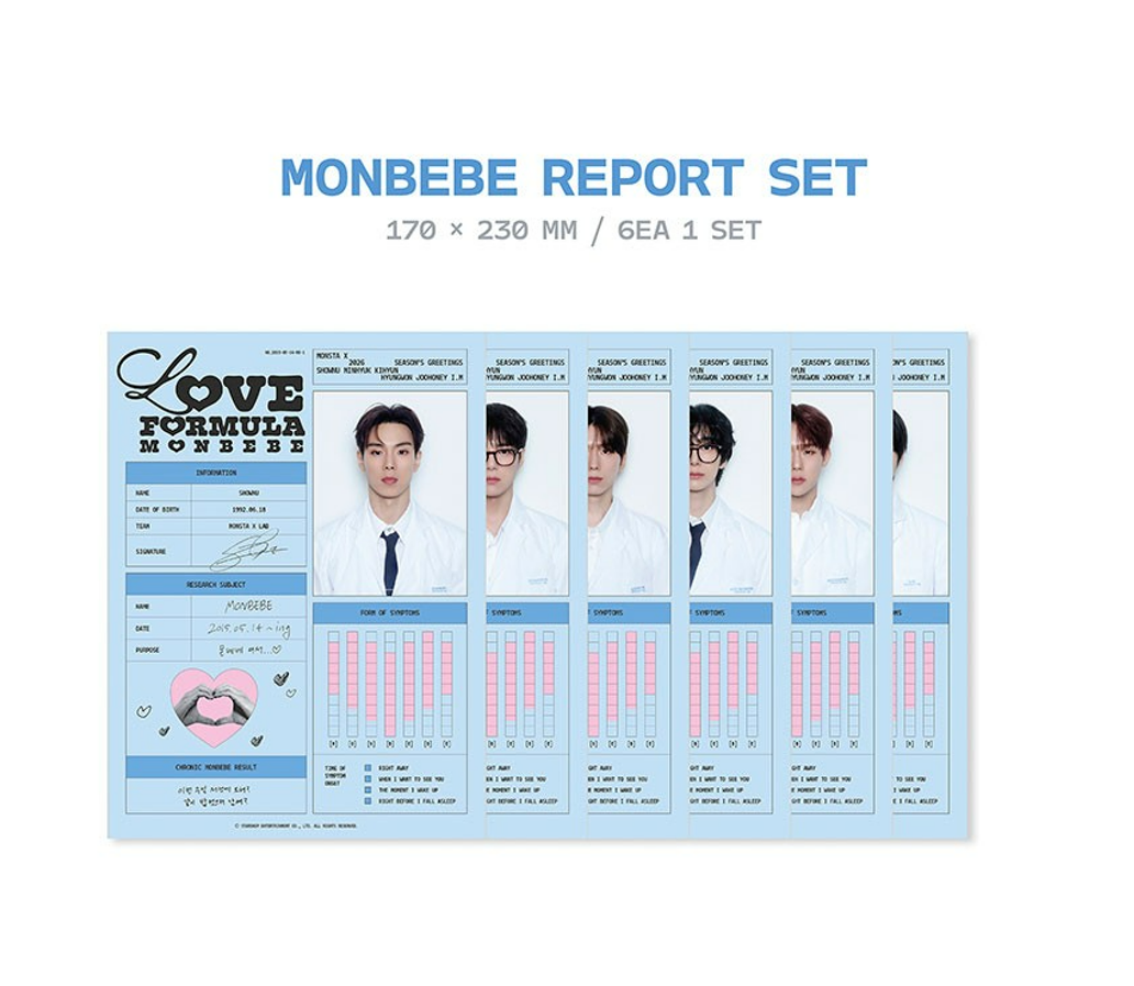 jstore_online_MONSTA_X_2026_SEASONS_GREETINGS_LOVE_FORMULA_MONBEBE_monbebe_report_set