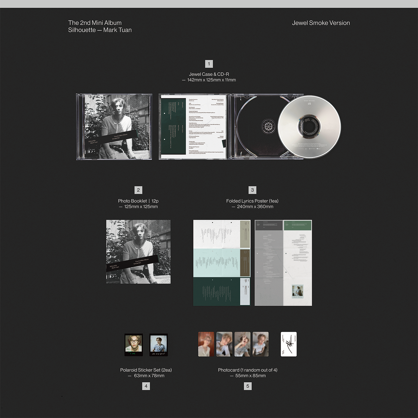 jstore_online_Mark_Tuan_2nd_Mini_Album_Silhouette_Smoke_Jewel_Ver_content