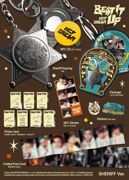 jstore_online_NCT_DREAM_6th_Mini_Album_Beat_It_Up_Sheriff_Ver_SMART_ALBUM_content