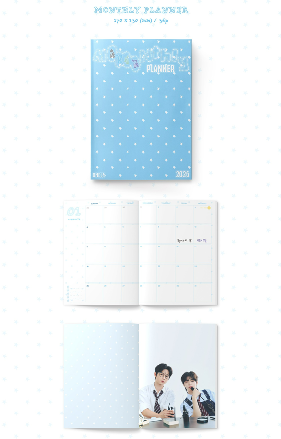 jstore_online_ONEUS_2026_SEASONS_GREETINGS_QUEST_FOR_THE_WISHING_MOON_monthly_planner