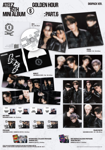(Pre-Order) ATEEZ - GOLDEN HOUR : Part.6 (DIGIPACK UNIT VER.) - Unit Digipack Exclusive