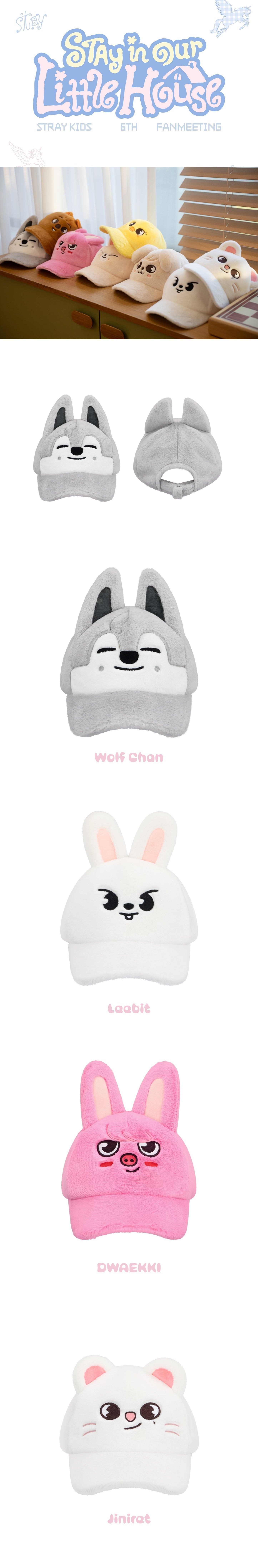 STRAY KIDS - 6TH FAN MEETING - SKZOO PLUSH CAP