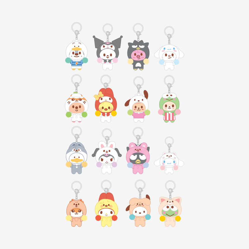 jstore_online_STRAY_KIDS_SKZOO_X_SANRIO_CHARACTERS_SECRET_FLOCKED_FIGURE_KEYRING_CHEER_UP_Ver