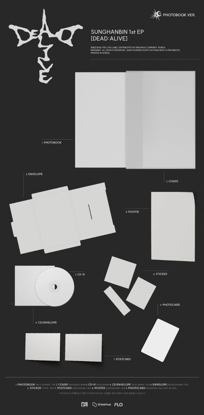 (Pre-Order) SUNG HANBIN (ZEROBASEONE) - DEAD:ALIVE (THE 1ST MINI ALBUM) - PHOTOBOOK VER.