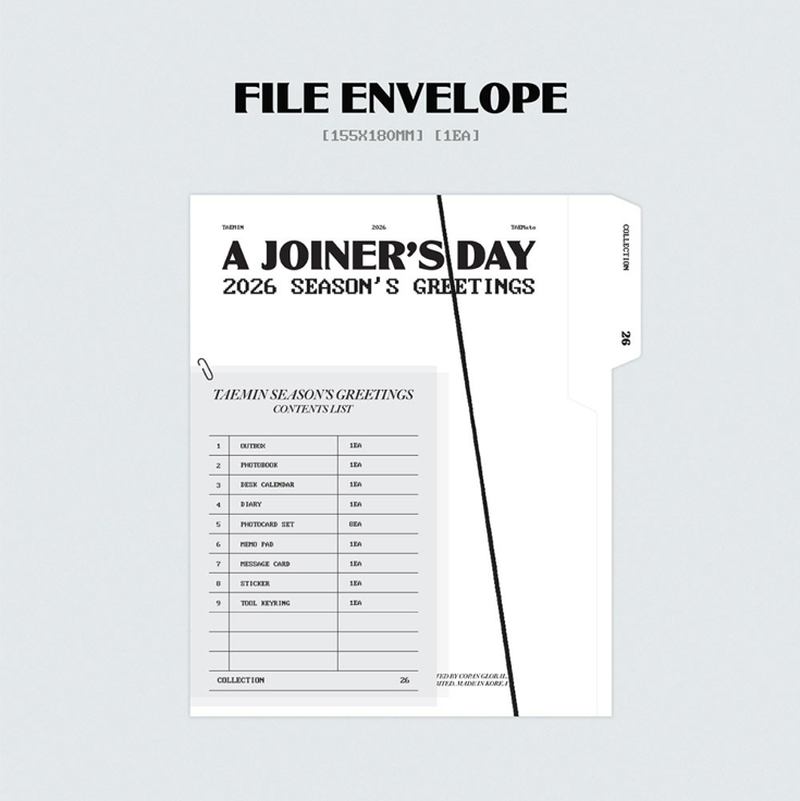 jstore_online_TAEMIN_2026_SEASONS_GREETINGS_A_JOINERS_DAY_file_evnvelope