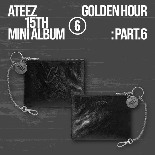(Pre-Order) ATEEZ - GOLDEN HOUR : PART.6 - LEATHER POUCH KEYCHAIN
