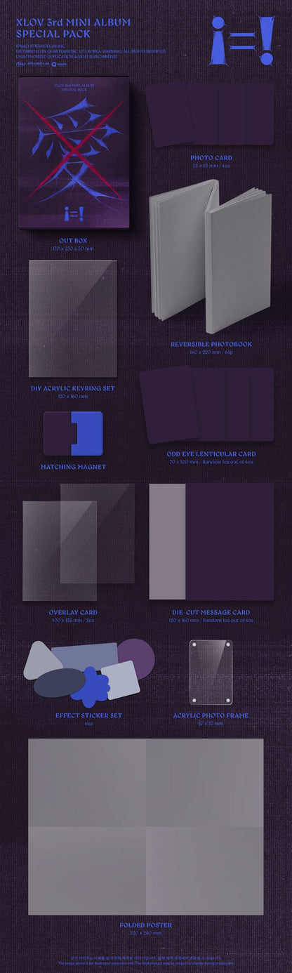 (Pre-Order) XLOV - I=! (THE 3RD EP) - SPECIAL PACK