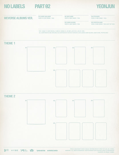 (Pre-Order) YEONJUN - NO LABELS : PART 02 - WEVERSE ALBUMS VER. (DIGITAL)