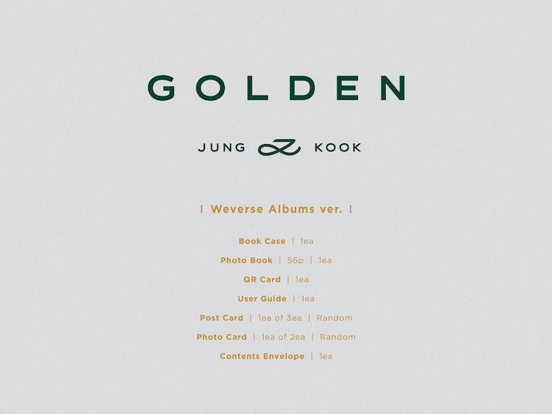 JUNG KOOK (BTS) - GOLDEN (Weverse Albums Version) - J-Store Online