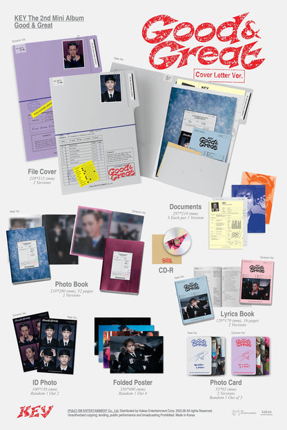 KEY - GOOD & GREAT (2ND MINI ALBUM) - COVER LETTER VERSION - J-Store Online